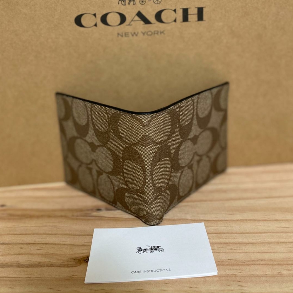 ⚜COACH Id Billfold Wallet In Signature Canvas - Picture 2 of 5